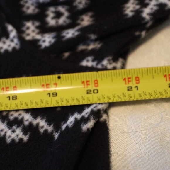 Land's End Black and White Lightweight Fleece Quarter Zip Medium Active Outdoors - Picture 10 of 14